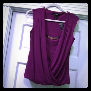 White House Black Market Purple Bubble Top NWT XS